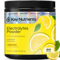Sugar-free electrolyte powder drink mix for hydration and recovery by Key Nutrients lemon flavor